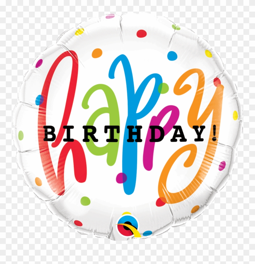 Happy Birthday & Dots Balloon Clipart