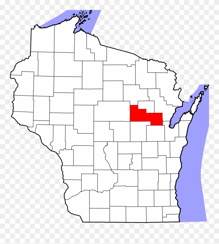 Map Of Wisconsin Highlighting Adams County Clipart