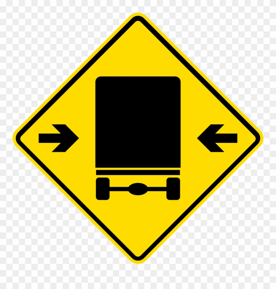 Narrow Clearance Ahead Sign Clipart