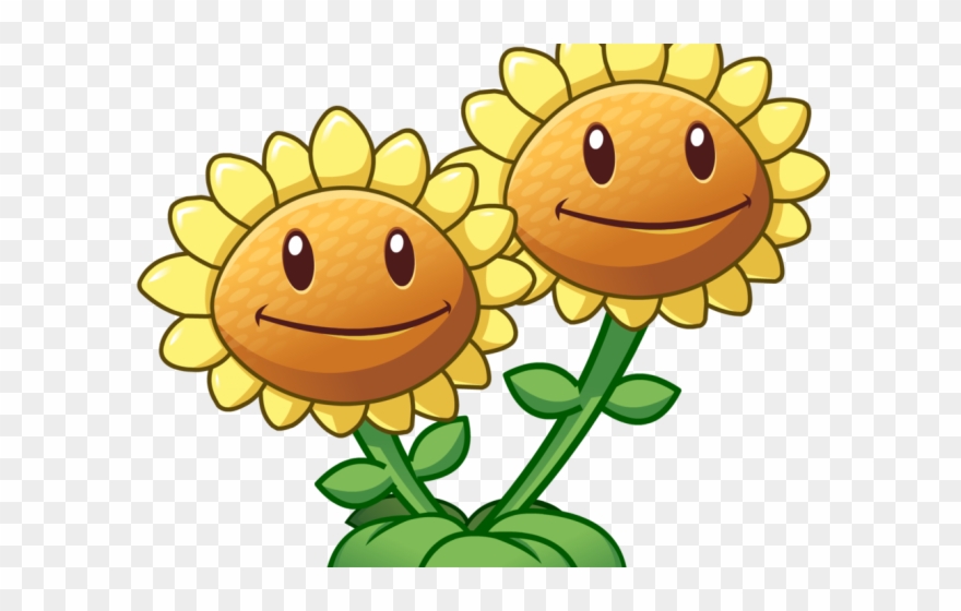 Plants Vs Zombies Clipart Twin Sunflower - Png Download
