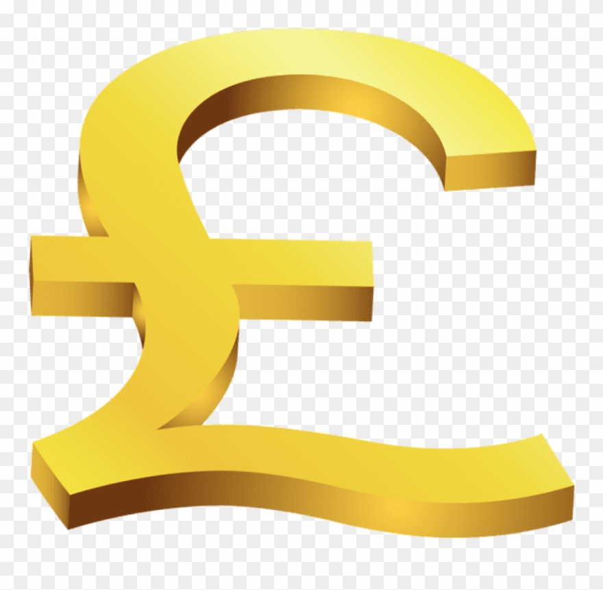 Download Gold British Pound Transparent Clipart Png