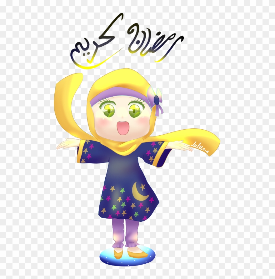 Kareem With Little Girl Clipart