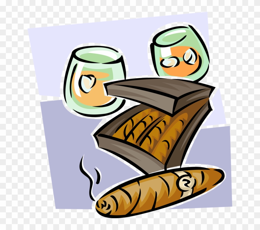 Whiskey Clipart Whiskey Cigar - Png Download