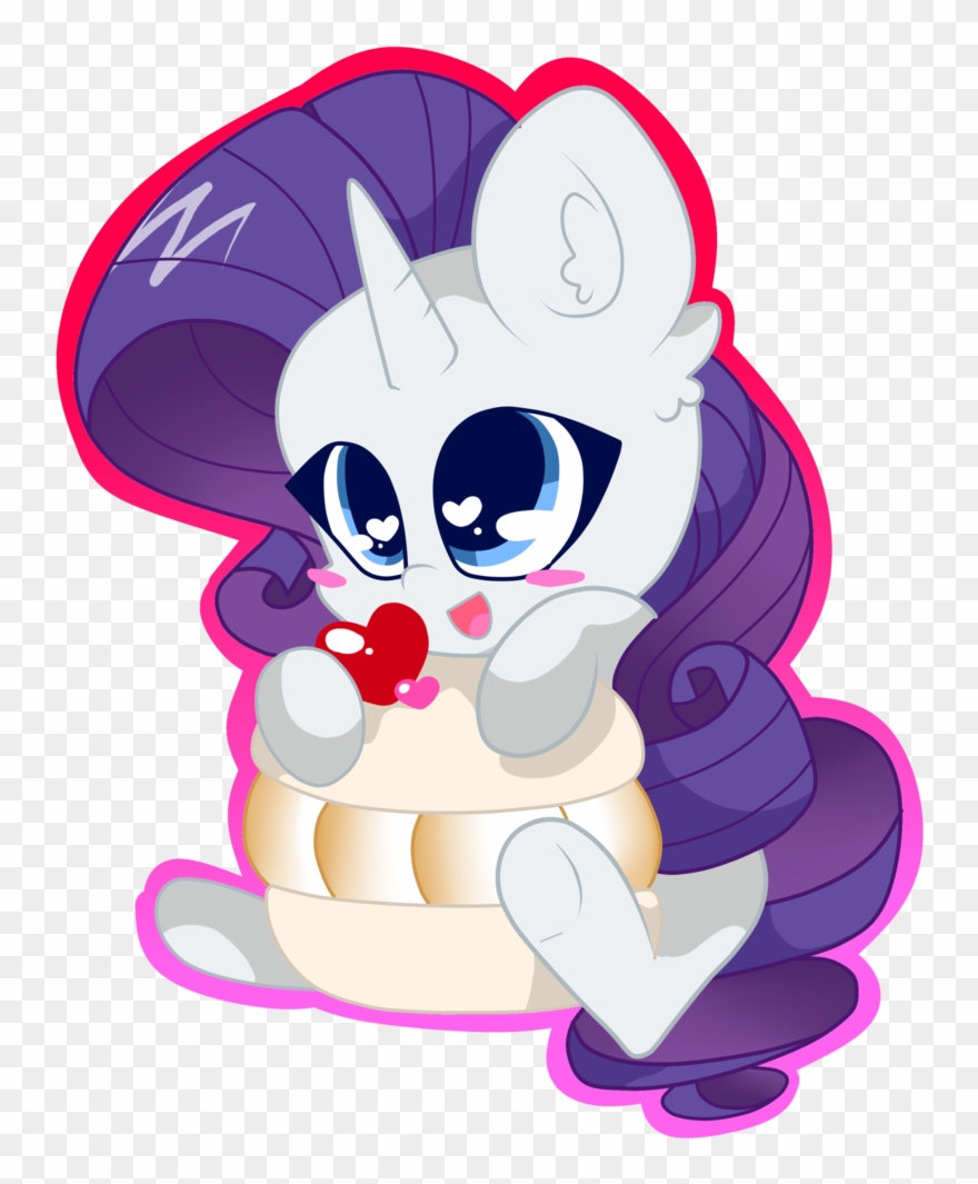 Kittyrosie, Chibi, Female, Food, Heart Eyes, Macaron, Clipart