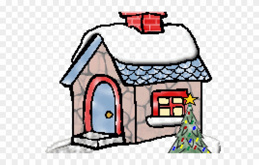 Christmas House Clipart - Png Download