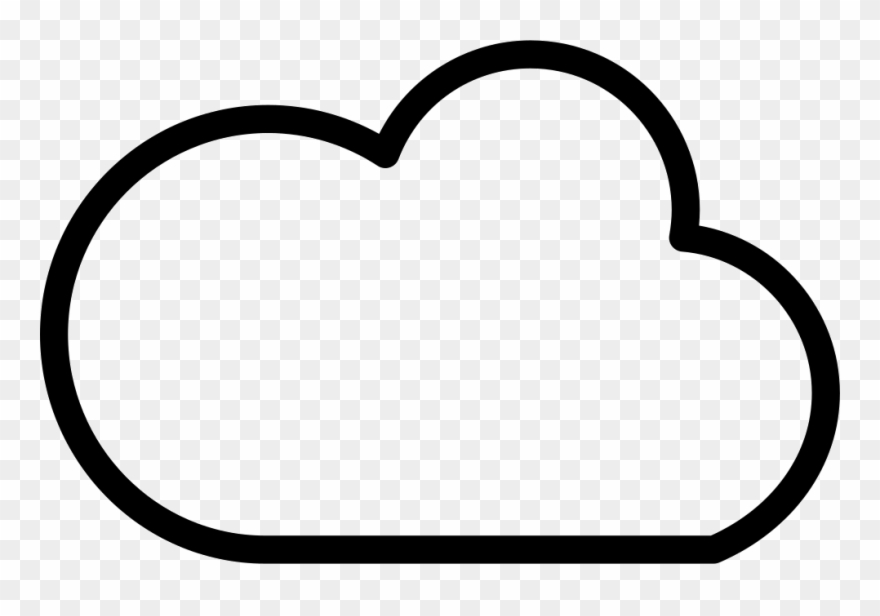 Cloud Outlined Shape Comments Clipart