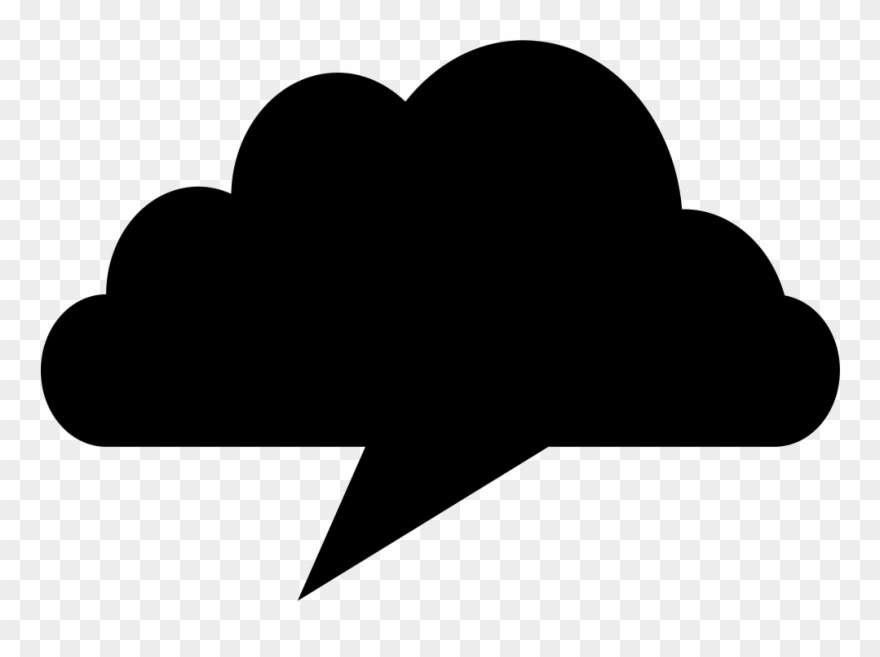 Cloud Black Shape Like A Chat Speech Bubble Comments Clipart