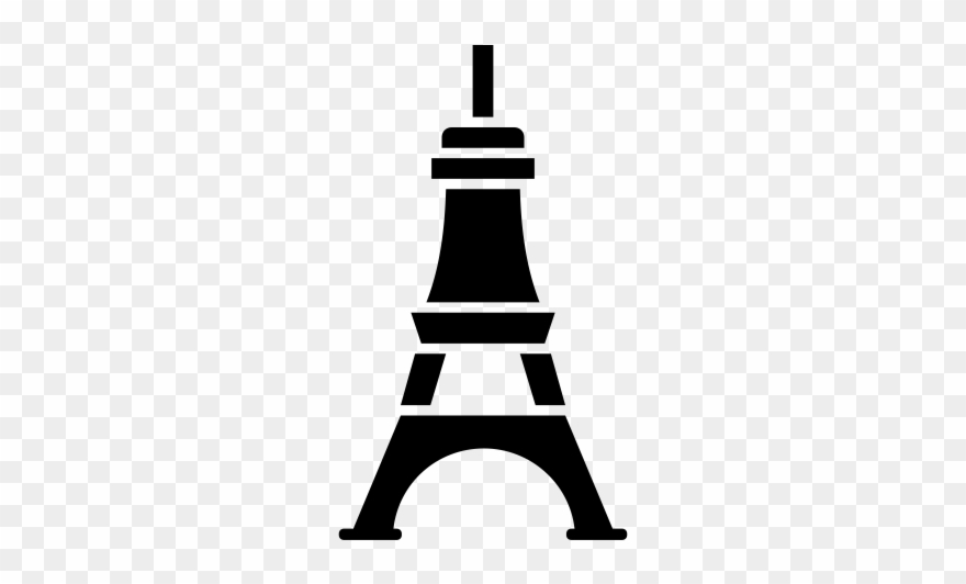 Eiffel Tower Clip Art Black And White - Png Download