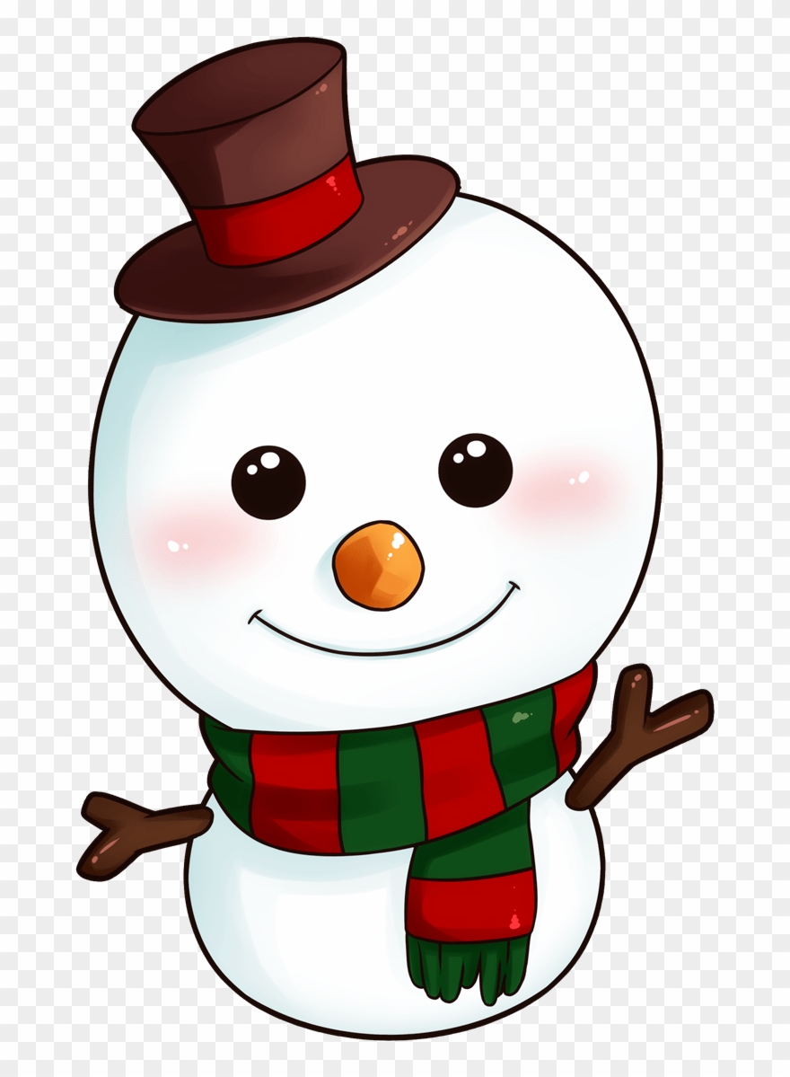 Cartoon Snowman Clip Art - Png Download