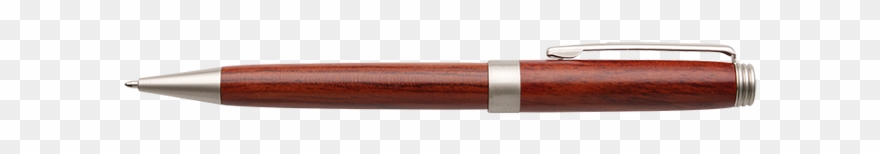 Rosewood Ballpoint Pen In Matching Rosewood Case Clipart