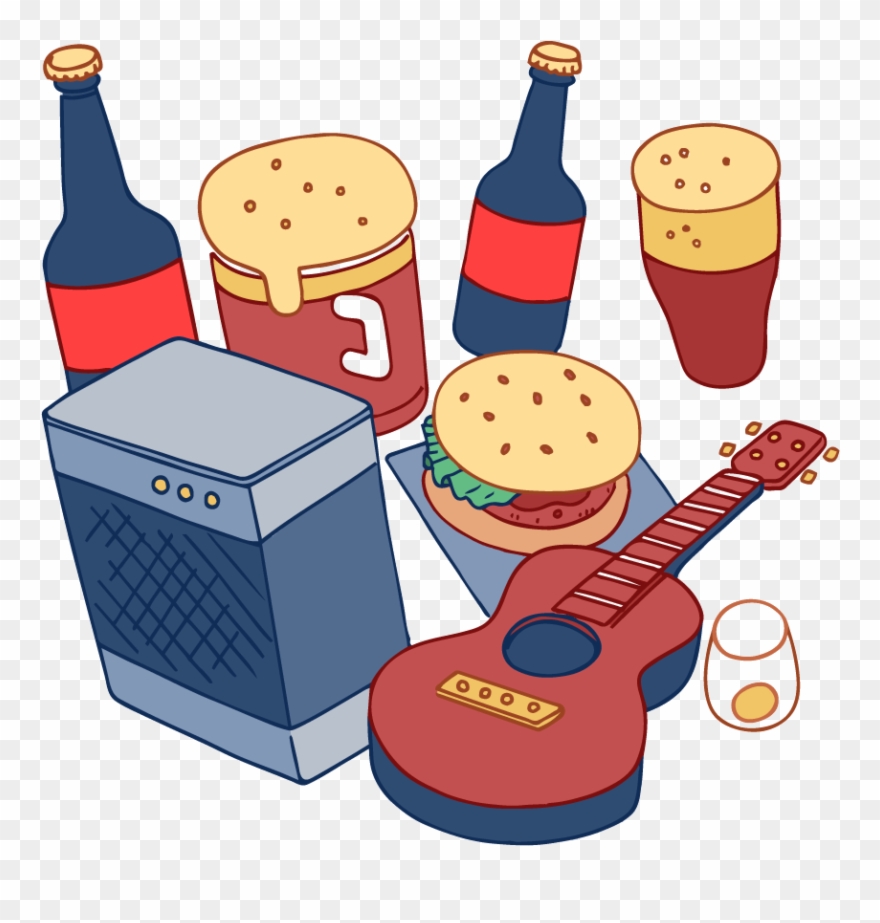 Food, Drinks, Music & More Fun Clipart
