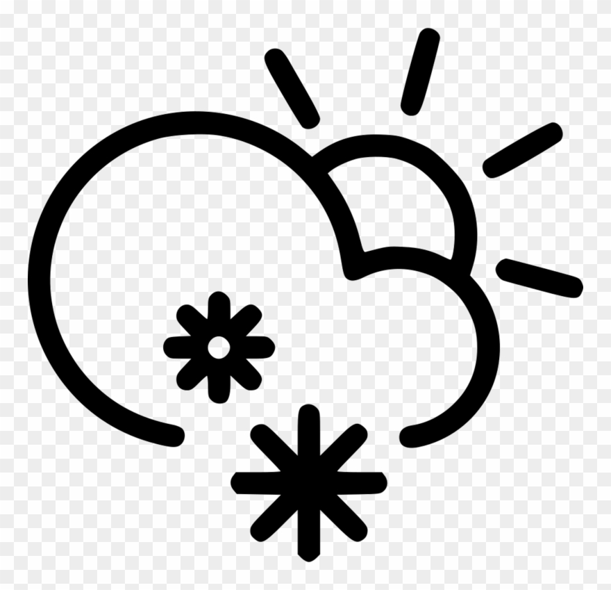 Day Snow Cloud Snowflake Sun Clipart