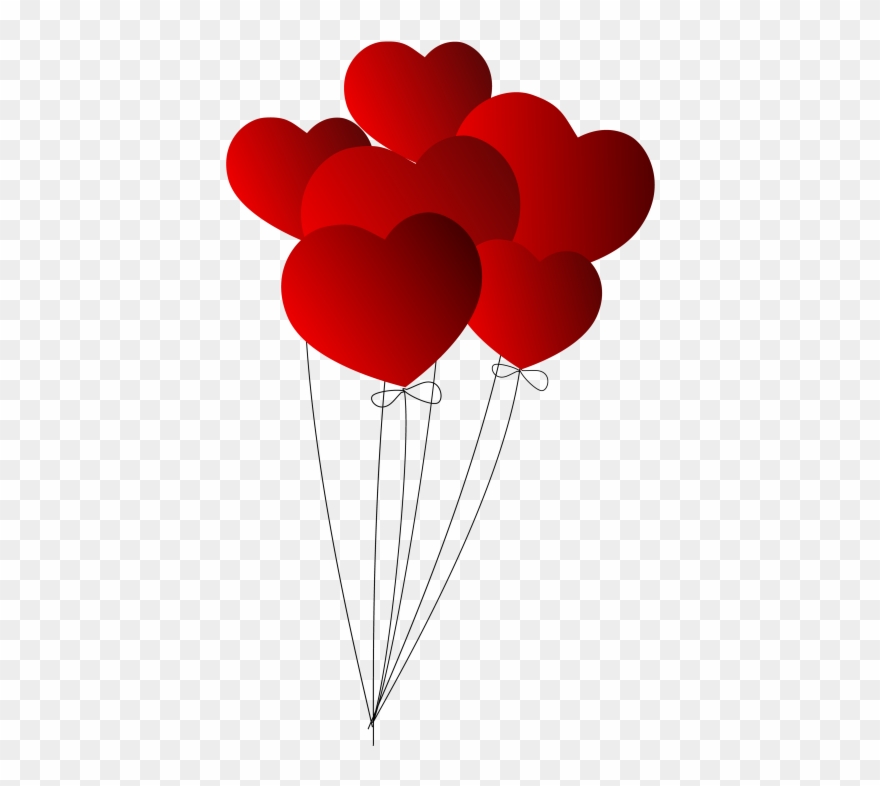 Heart Balloons Clip Art - Png Download