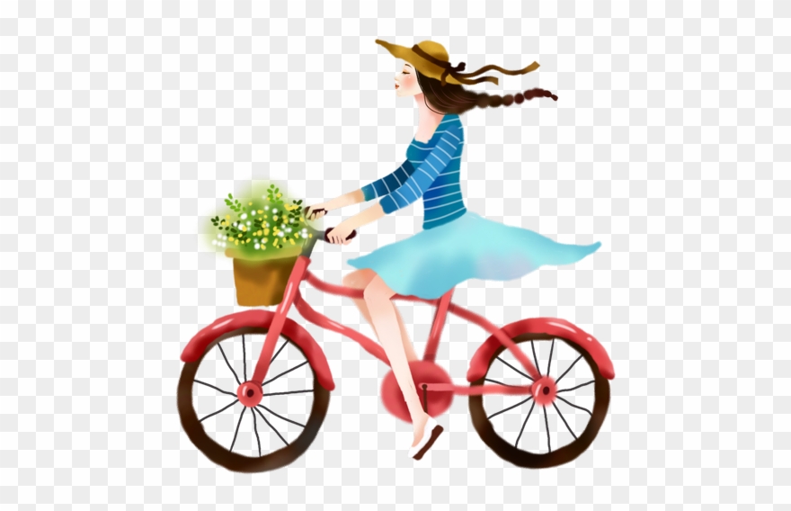 Bicycle Illustration Cartoon Riding A Clipart