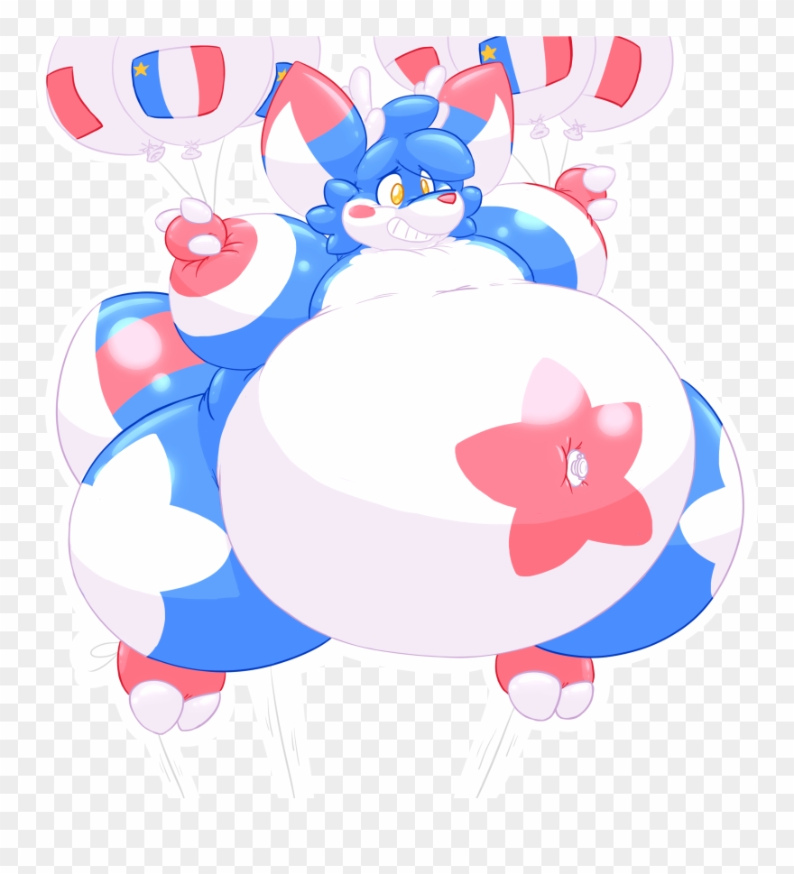 Acadian Balloon Flag Mascot Clipart