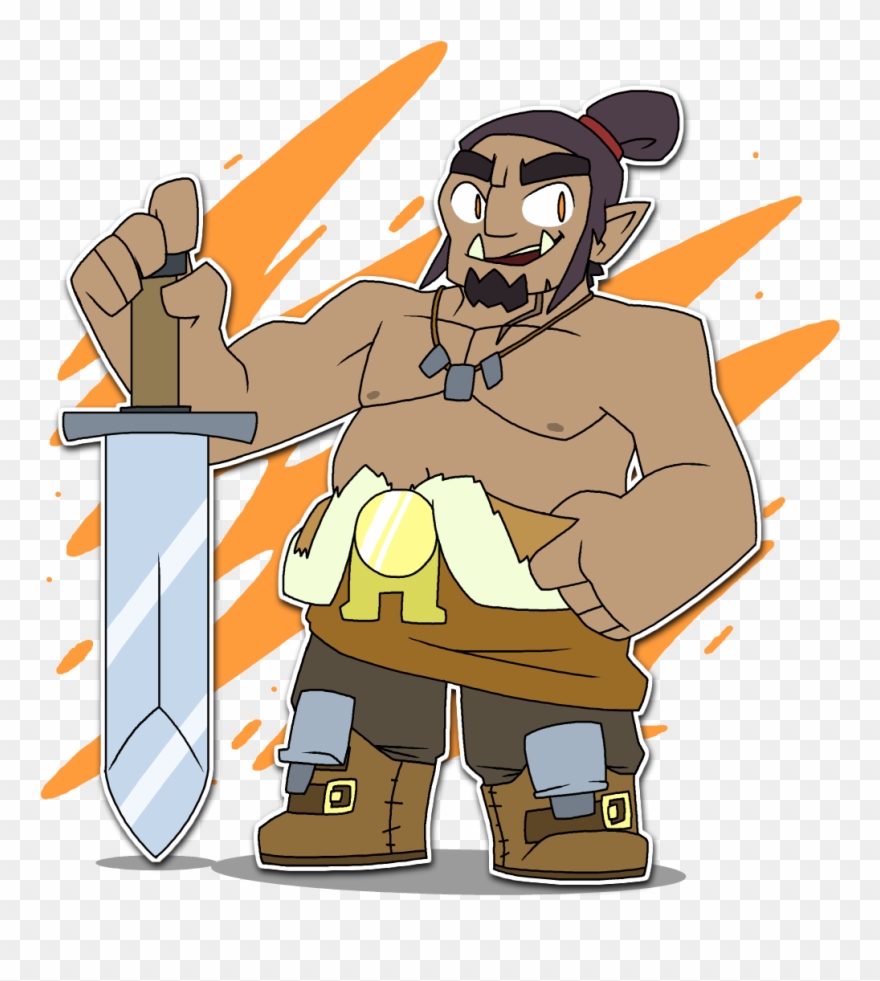 [art] I Commissioned Art Of My Half-orc Fighter Asher Clipart