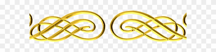 Decorative Line Gold Clipart Golden - Png Download