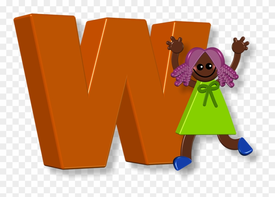 Girl, Female, Alphabet, Letters, Learning, Education Clipart