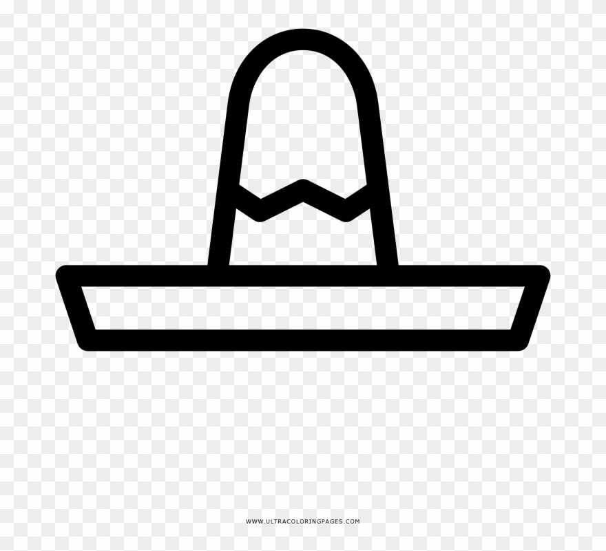 Coloring Pages Sombrero Page Clipart