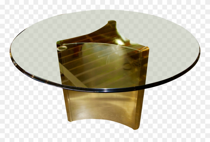 Superior Mastercraft Brass Pedestal Dining Table With Clipart
