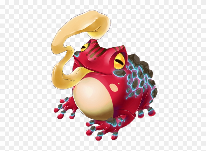 Red Gobble Frog Transparent Clipart