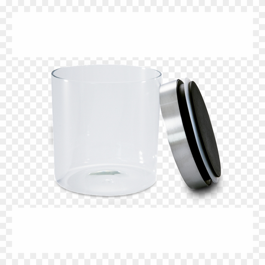 Pote De Vidro Borosilicato Com Tampa Inox Clipart