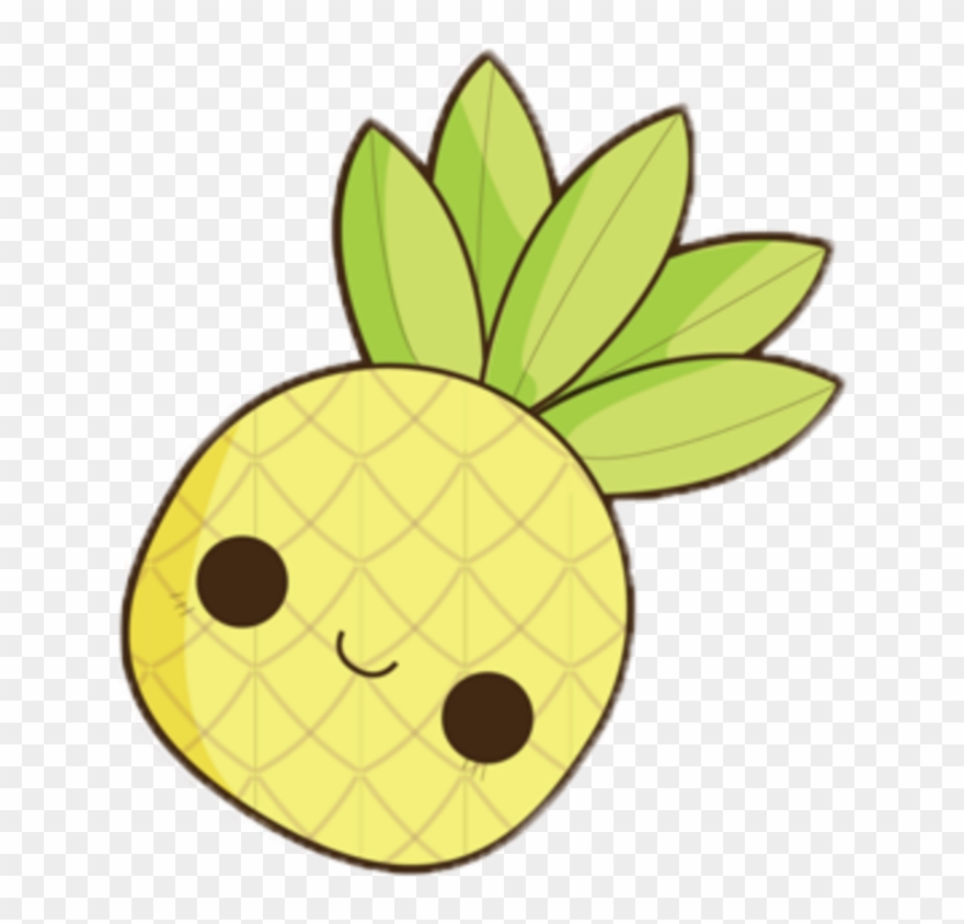 Kawaii Ananas Face Fruits Tropical Clipart