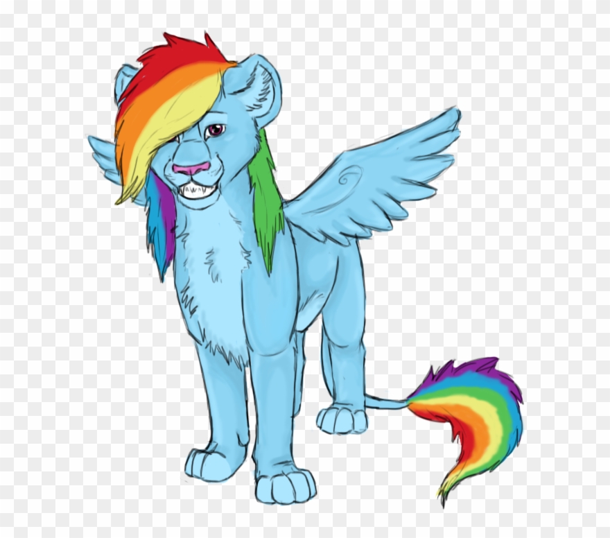 Sambirani, Female, Lion, Lionbow Dash, Lioness, Lionified, Clipart