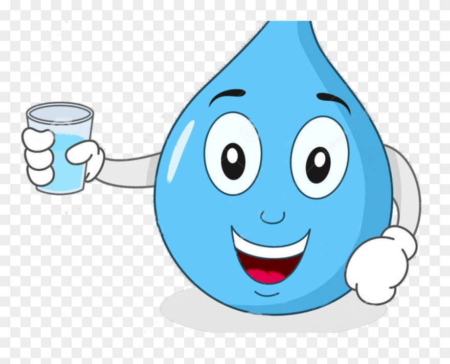 Water Bottle Clipart Cartoon Character Water - Png Download