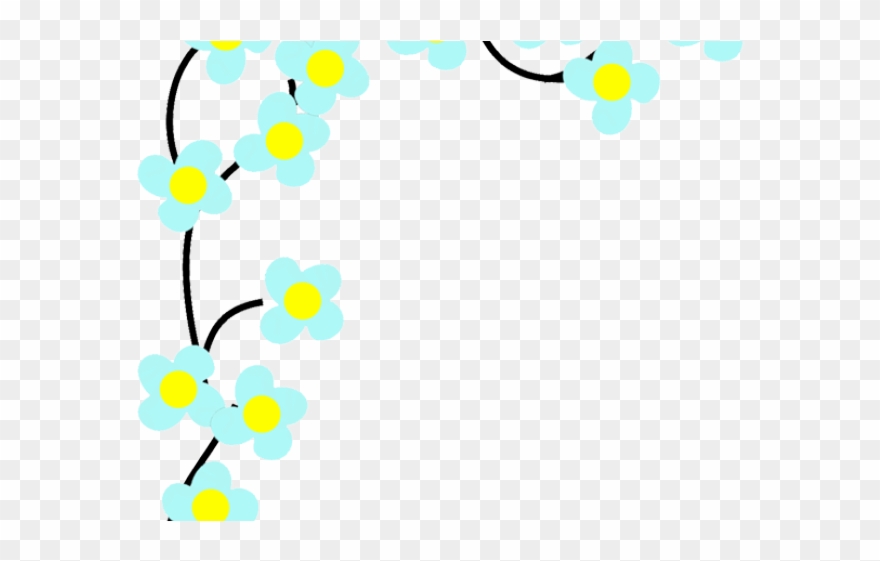 Easter Flower Clipart Cute Blue Flower - Png Download