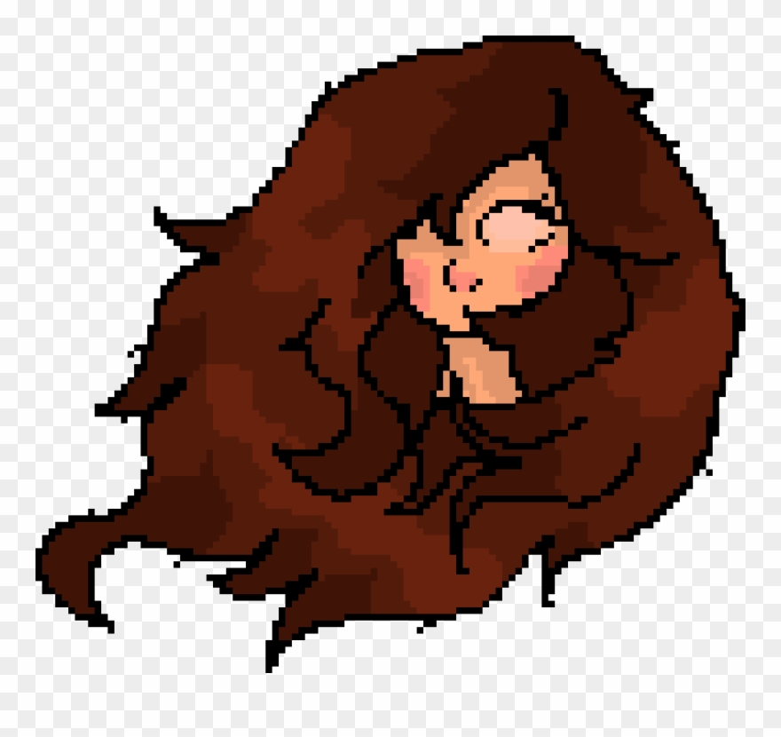 A Pixel Girl Head Clipart