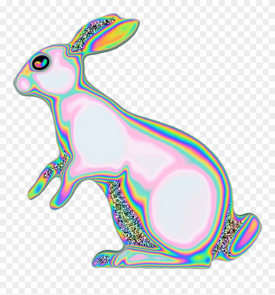 Bunny Bunnyrabbit Easter Holo Holographic Rabbit Freeto Clipart