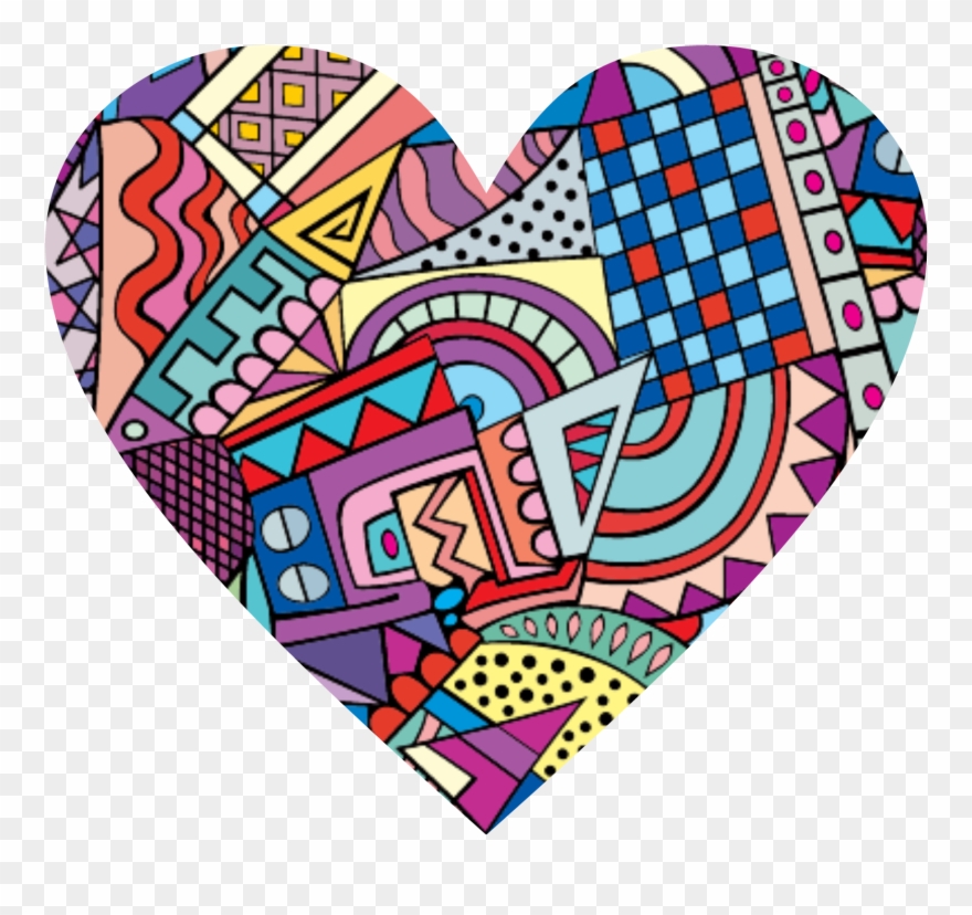 Heart Png Colorful Cool Abstract Pictures Clipart