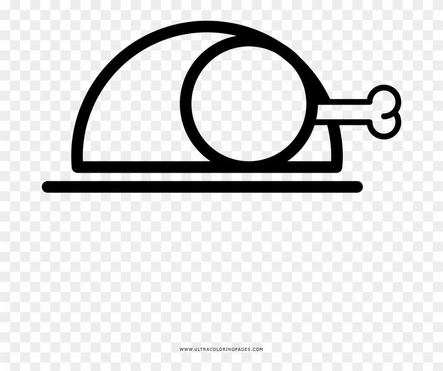 Roast Chicken Coloring Page Clipart