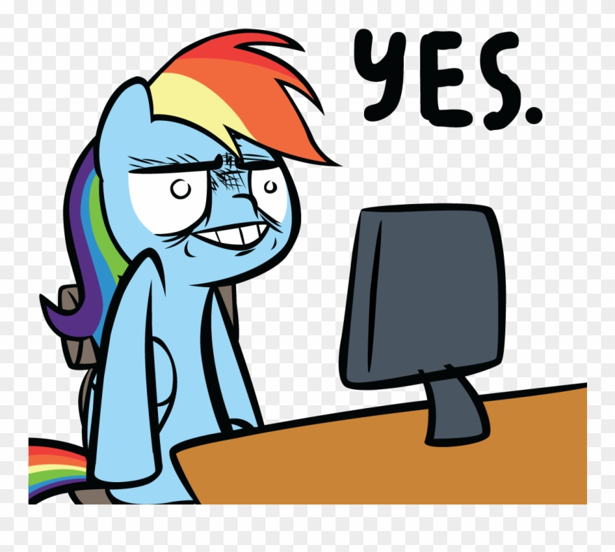 Safe Rainbow Dash Reaction Image Computer Yes Artist Clipart