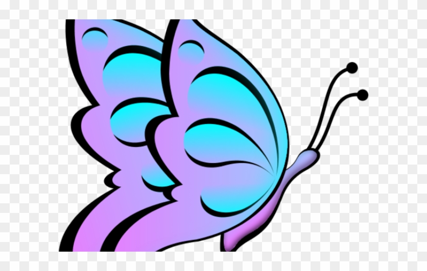 Monarch Butterfly Clipart Colorful Flying Butterfly - Png Download