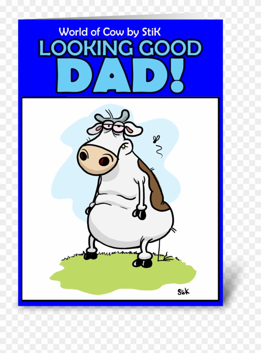 World Of Cow Father's/birthday Card Clipart