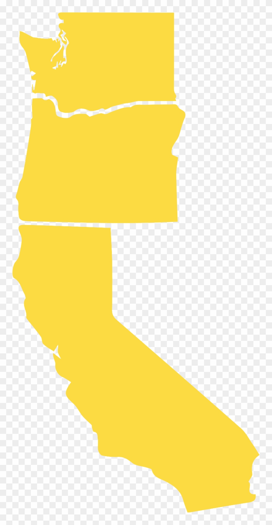West Coast Map Clipart