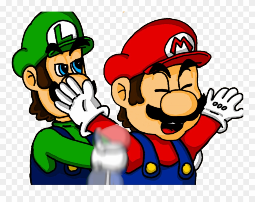 Luigi Tickling Mario By Emeffy Clipart