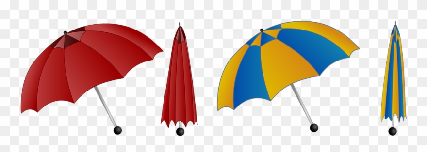 Umbrella, Colorful, Rain, Weather, Blue Clipart