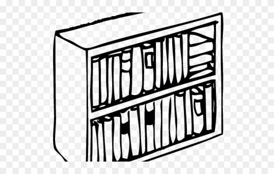 School Clipart Bookshelf - Png Download