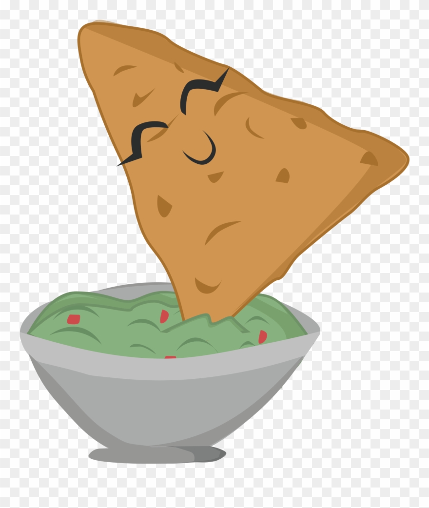 Chip With Guacamole Clipart