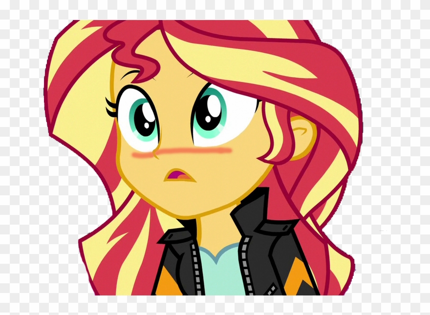Sunset Shimmer Blushing By 76859thomasreturn Clipart
