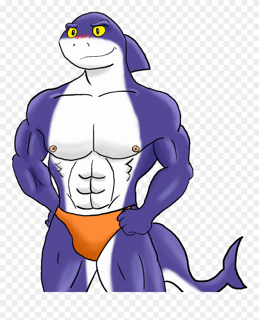 Blushing Blue Shark Clipart