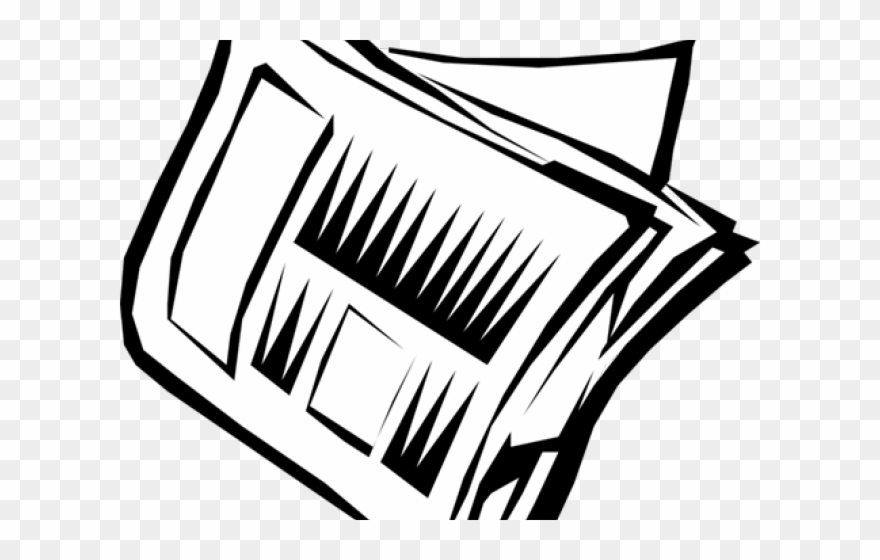 Newspaper Clipart Line - Png Download