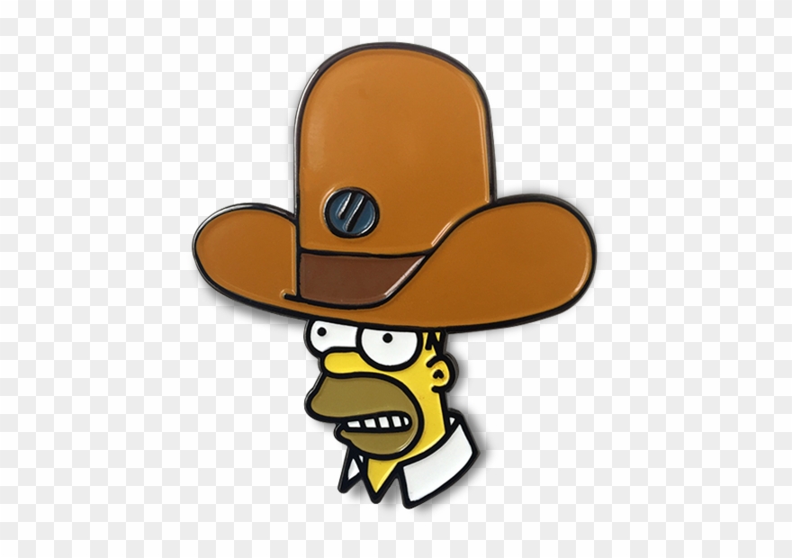 Homer's Oversized Novelty Hat Enamel Pin Clipart