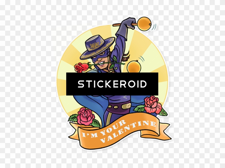 Zorro Valentine In Love Clipart