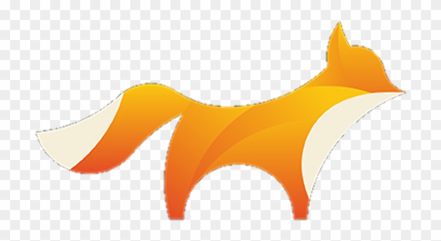 Animales Zorro Diceño Degradado New Nuevo Simple Logo Clipart