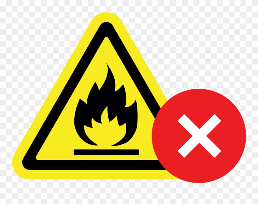 It Is Forbidden To Carry Flammable Materials On Board, Clipart