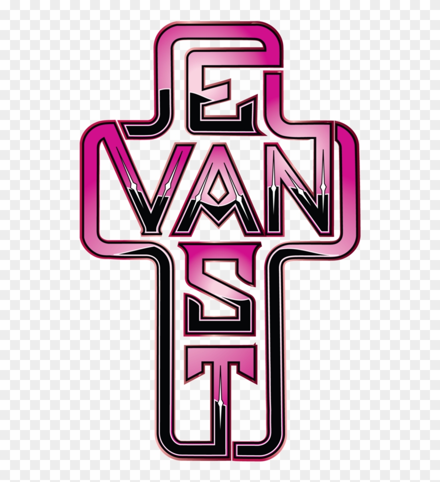 East Van Purple Cross Long Sleeve Crew Clipart